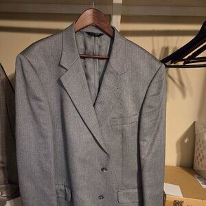 Jos A Bank Grey/Silver Herringbone Blazer 50L
